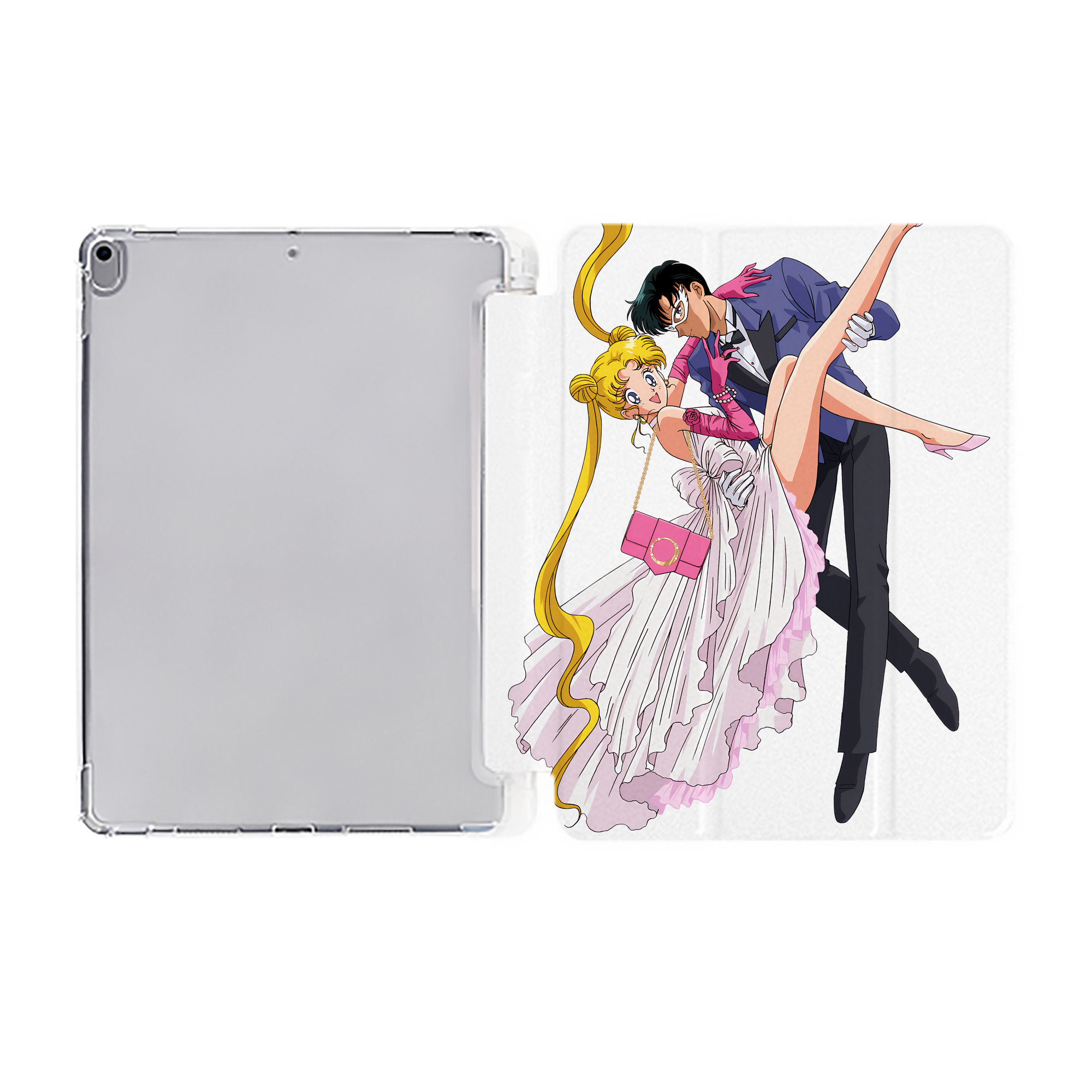 （画像用） 美少女戦士セーラームーン 愛野 美奈子 あいの みなこ Sailor Moon Aino Minako IPad ケース ペン収納付き 三つ折りスタンド PUレザー×シリコン 対応機種9.5/10.5/10.9インチ